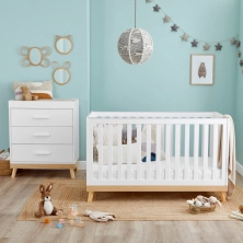 Babymore Mona 2 Piece Nursery Roomset - White