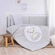 Lorelli Smile Bedding Set – Bear Grey