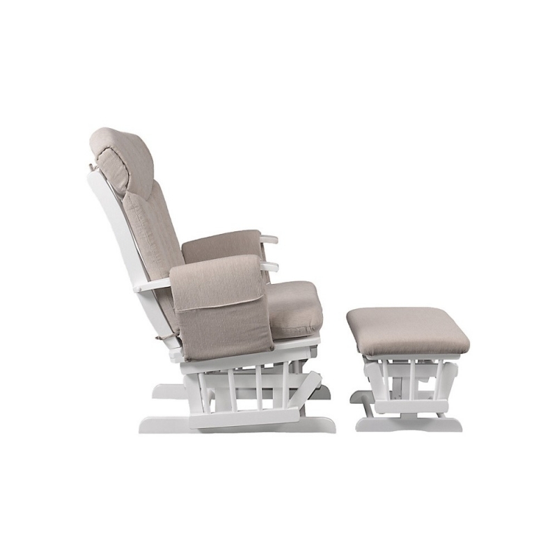 gliding nursing chair with footstool