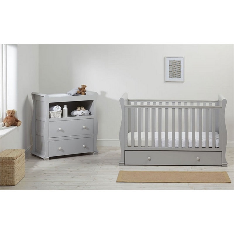 sleigh cot grey