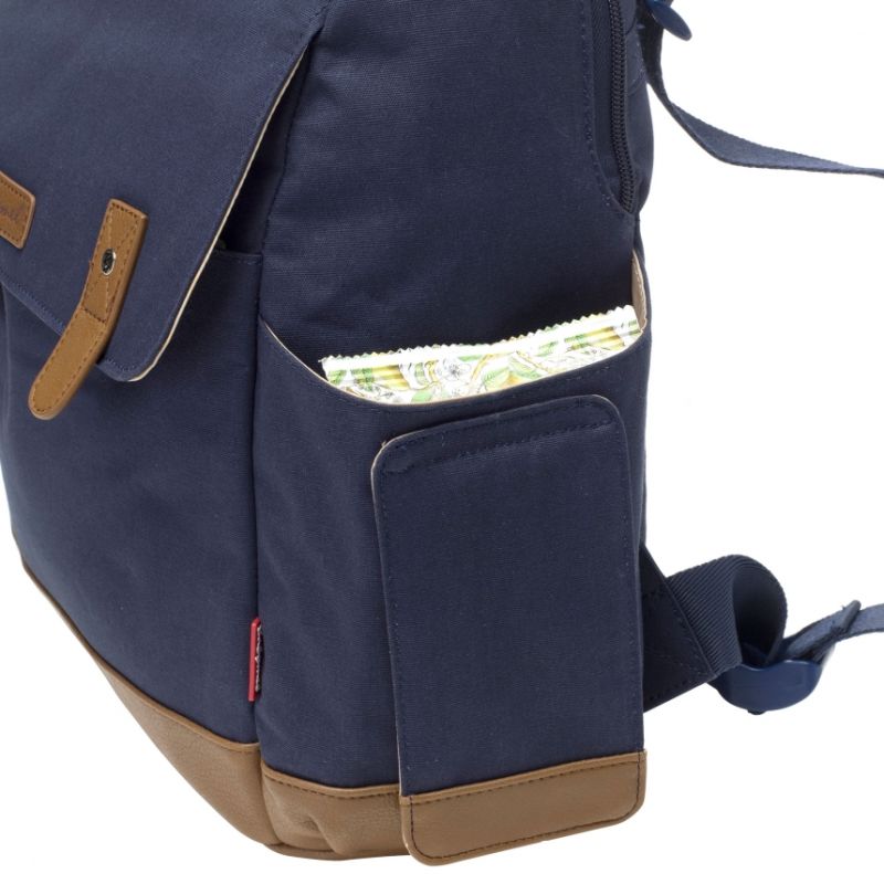 navy changing backpack